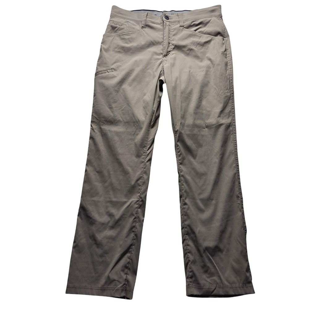 Orvis Pants Mens 34x30 Beige Nylon Stretch Water Repellent Hiking Travel Fishing